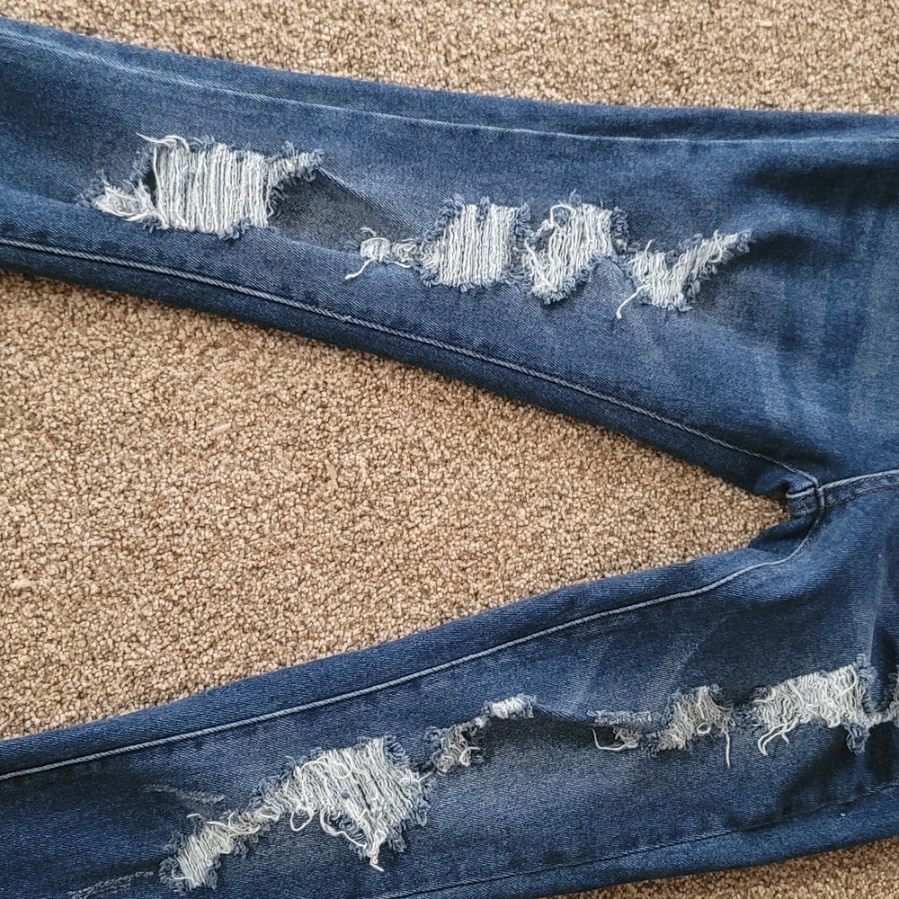 Distressed Blue Jeans for Women